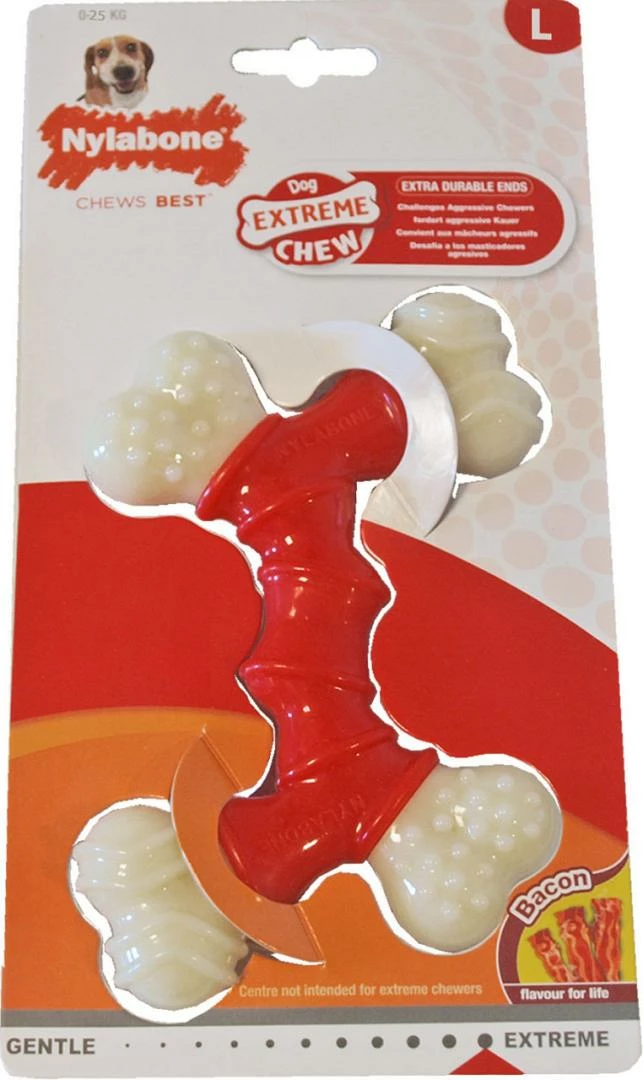 NylaBone Dura Chew Double Bend Bacon XL