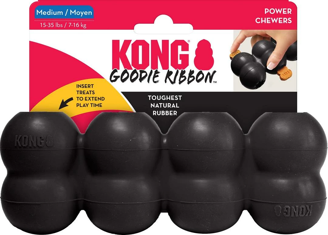 Kong Goodie Ribbon Extreme Zwart Medium - Afbeelding 2