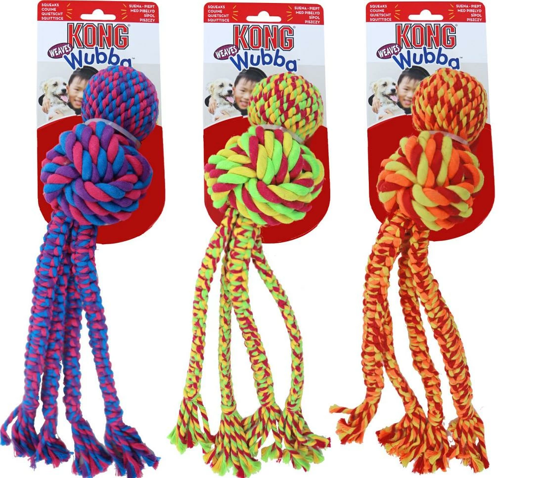 Kong Wubba Weaves Rope Assorti - Afbeelding 5