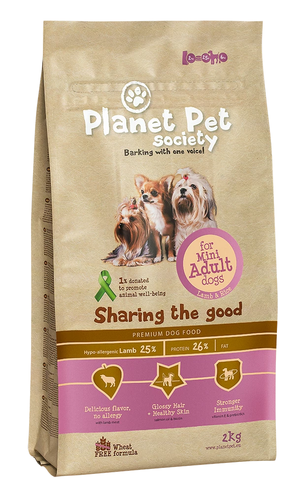 Planet Pet Hondenvoer Mini Adult Lam 2 Kg
