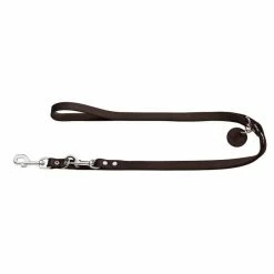 Hunter Rundleder Verstelbare Hondenlijn Donkerbruin