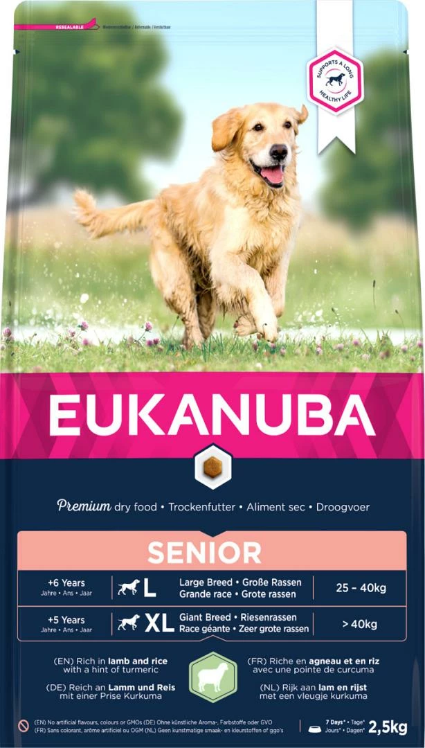 Eukanuba Hondenvoer Senior Large Lamb & Rice 2,5 Kg