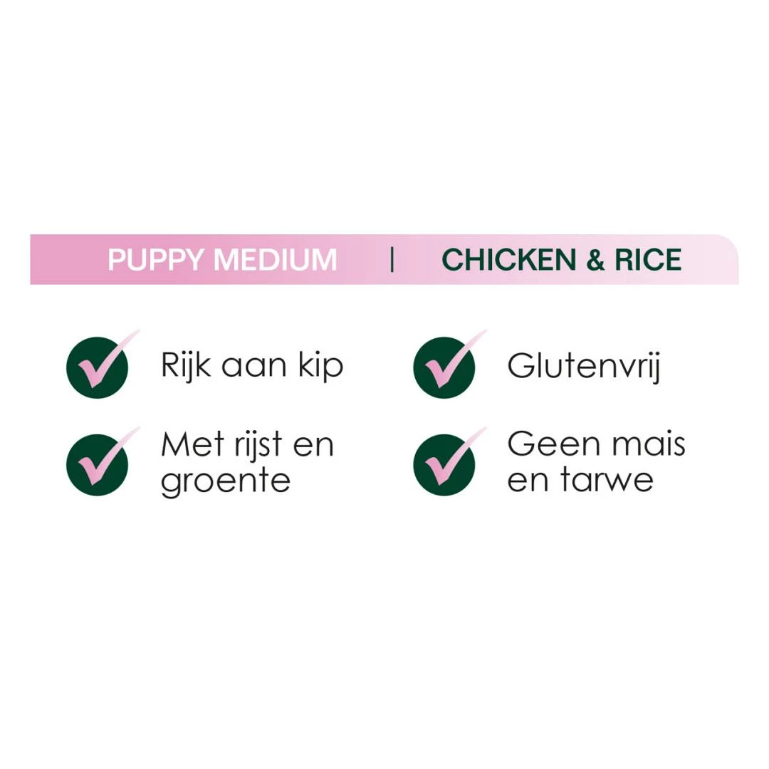 Premium Care Original Puppy Medium Chicken & Rice 12 Kg - Afbeelding 2