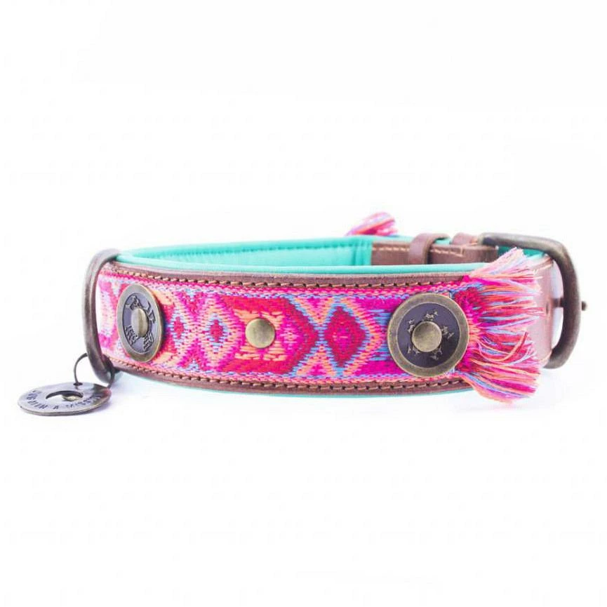 Dog With A Mission Halsband Boho Rosa - Afbeelding 3